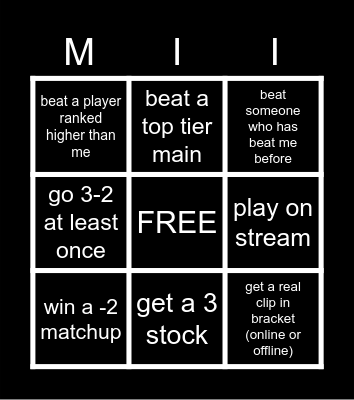 bogus's 2022 mii swordie challenges Bingo Card