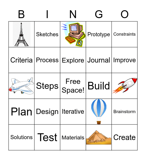 Engineering Design BINGO Card