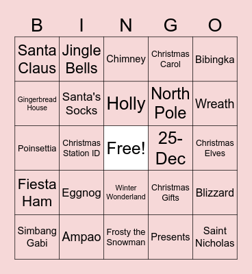 Consumer Holiday Bingo Card