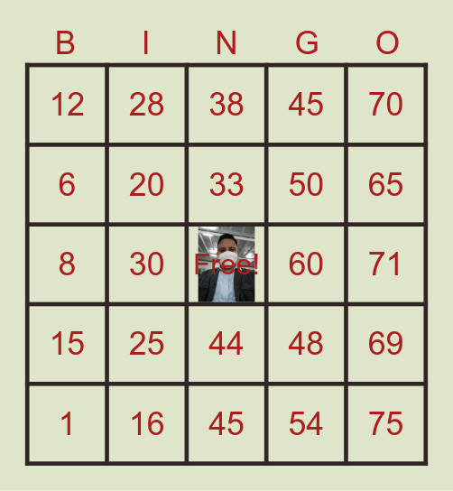 Alan P. Nebrida Bingo Card