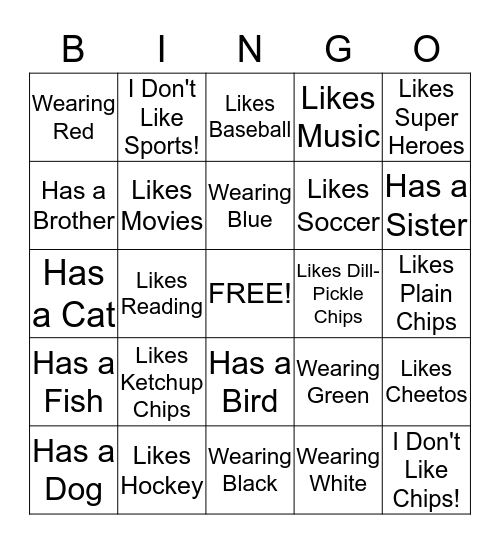 Get to Know You Bingo! Bingo Card