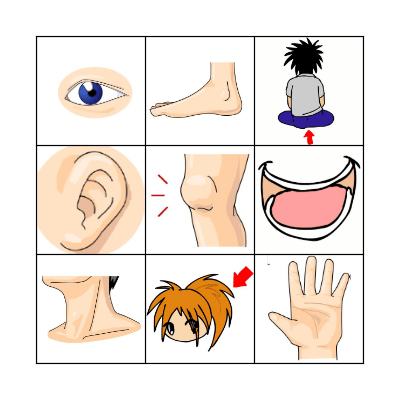 BODY PARTS Bingo Card