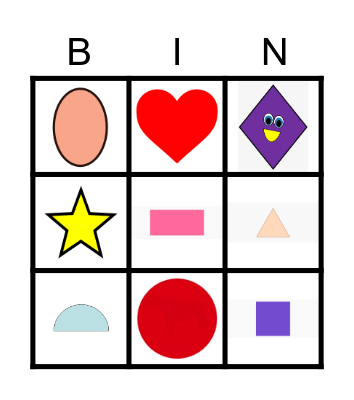 Shape Bingo Card