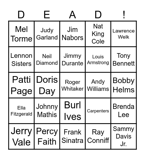 Holiday Traditions Bingo Card