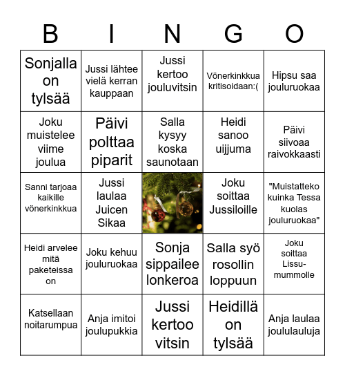 SUPERJOULUBINGO Card