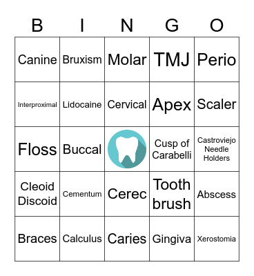 Dental Bingo Card