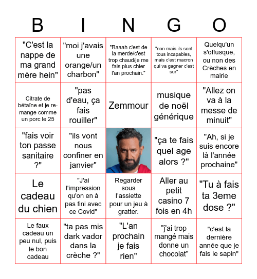 Bingo de Noël 2021 Bingo Card