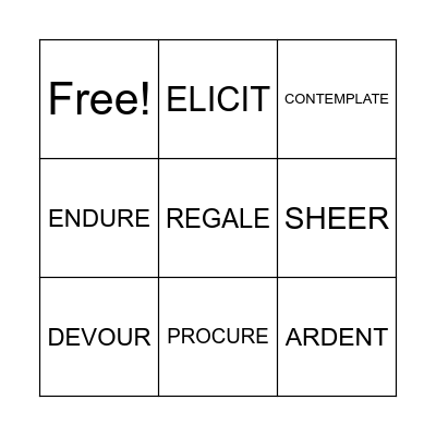 The Dinosaur Man Words 1-10 Bingo Card