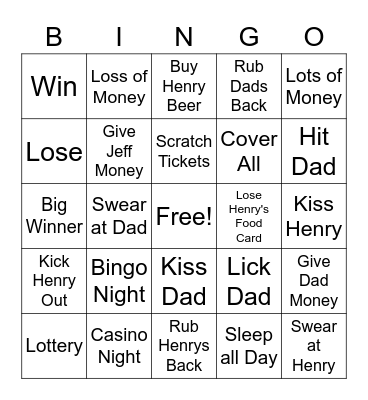 Bingo Night Bingo Card