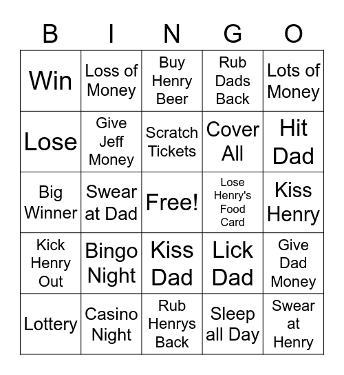 Bingo Night Bingo Card