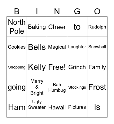 Holiday Bingo Card