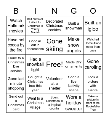 Christmas Bingo! Bingo Card