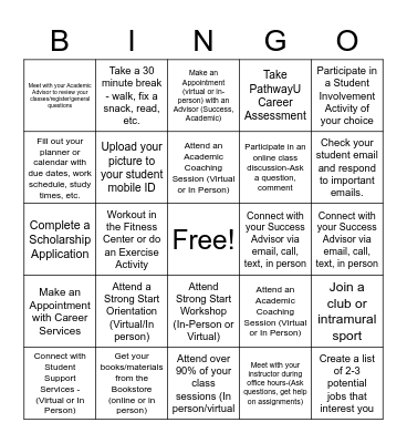 Virtual BINGO Card