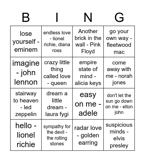 Kerstbingo Card