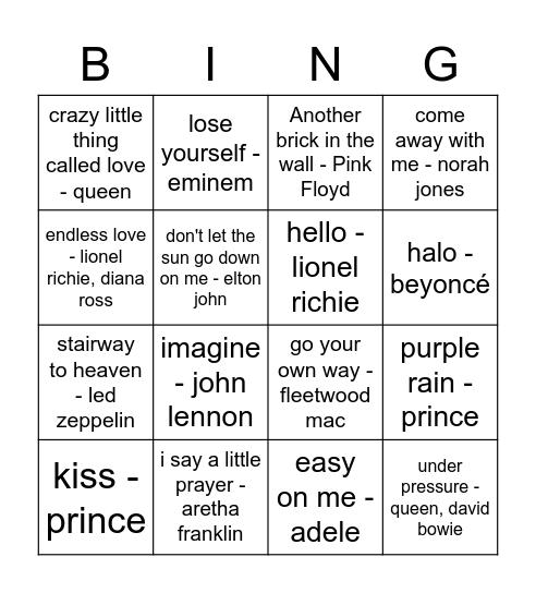 Kerstbingo Card
