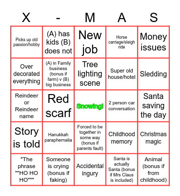 Christmas Bingo Card