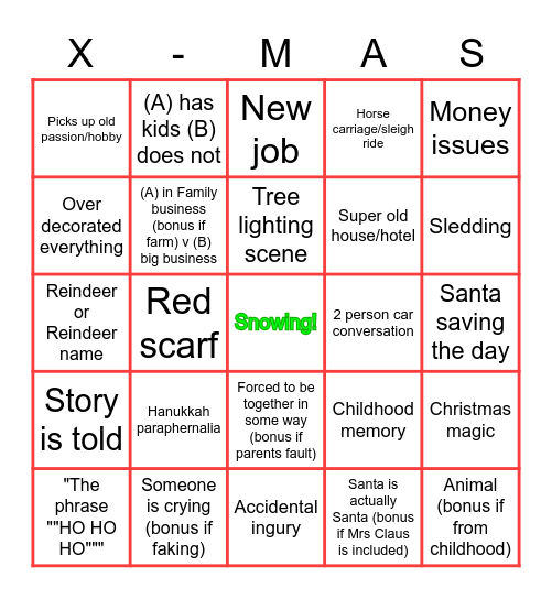 Christmas Bingo Card