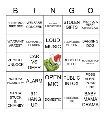 CHRISTMAS DISPATCH BINGO Card