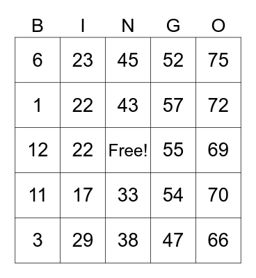 KSL Stockholm Bingo Card
