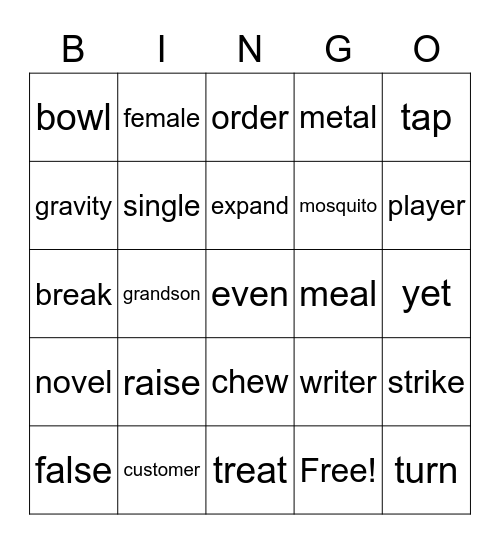Bingo Card