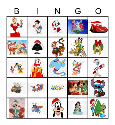 Disney Christmas Bingo Card