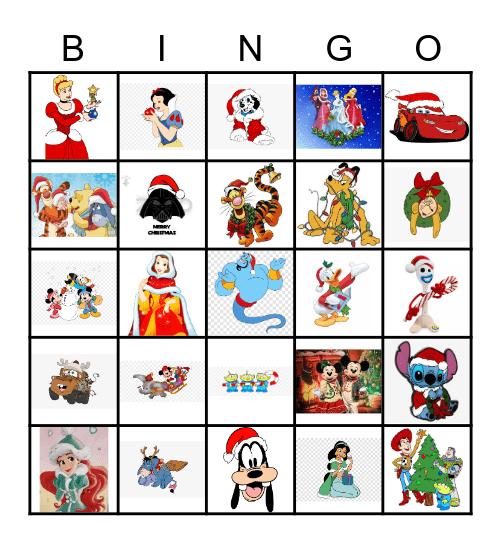 Disney Christmas Bingo Card