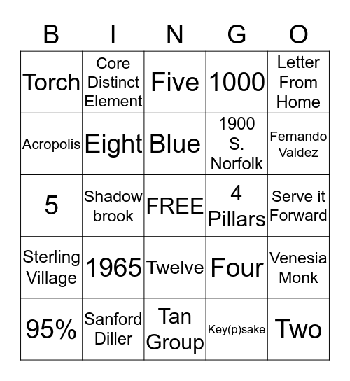 Prometheus Bingo Card