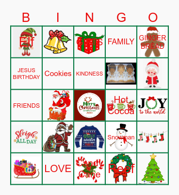 CHRISTMAS Bingo December 2021 THOMPKINS Bingo Card