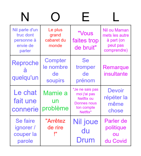 LE SUPER BINGO DE Bingo Card