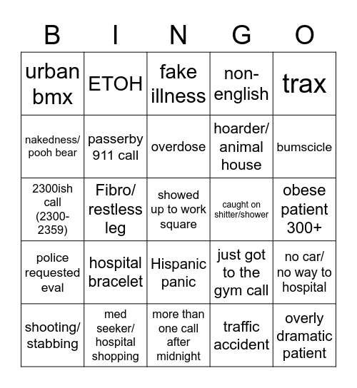 125 bingo Card