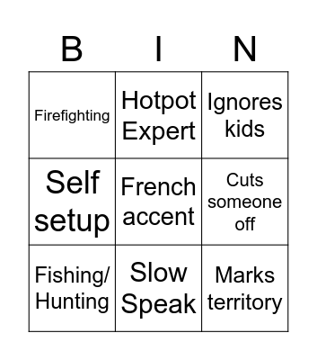 Never Gonna Give You Up Bingo Card