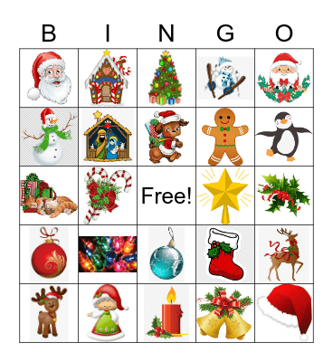 Christmas Bingo 1 Bingo Card
