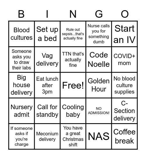 Stork Christmas Bingo! Bingo Card