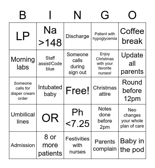 NNP BINGO Card