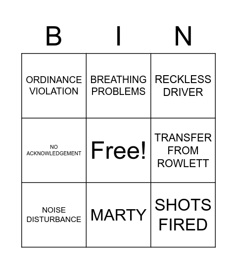 DISPATCH CHRISTMAS Bingo Card