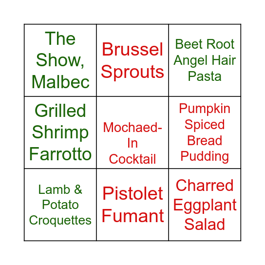 Bo Beau's Christmas Bingo Card