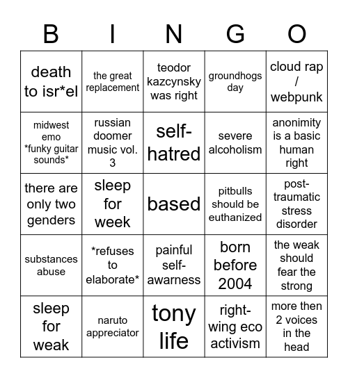 IONA BAGSHAWE'S LIFESTYLE Bingo Card