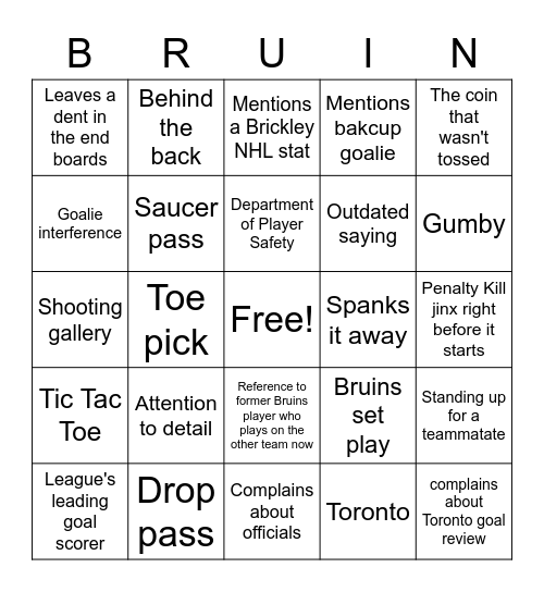 Jack Edwards Bingo Card