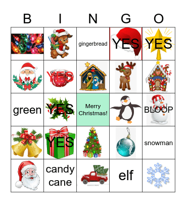 Christmas Time Bingo Card