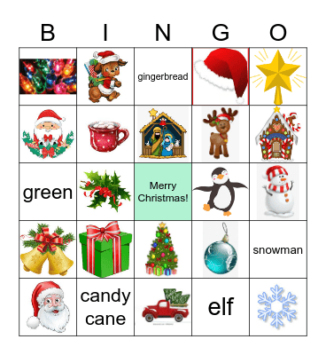 Christmas Time Bingo Card