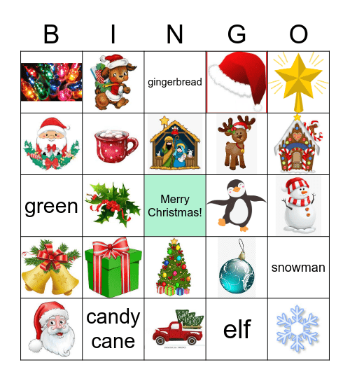 Christmas Time Bingo Card