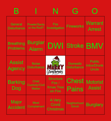 Holiday Bingo Card