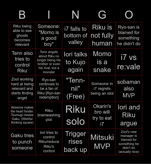 i7 pt.5 bingo Card