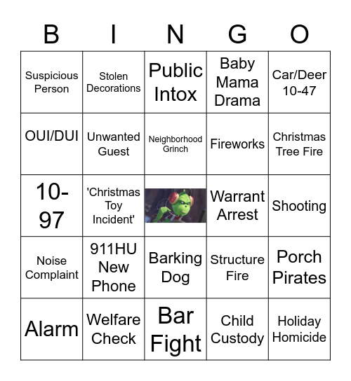 Dispatch Christmas Bingo Card