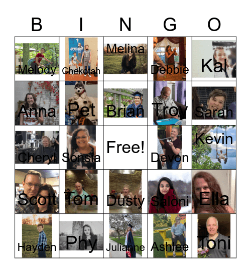 Kauffman Family Bingo Xmas 2021 Bingo Card