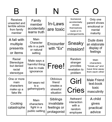 Holidate Bingo Card