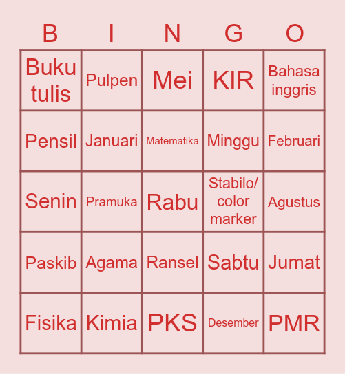 Bingo With Dzee Bingo Card