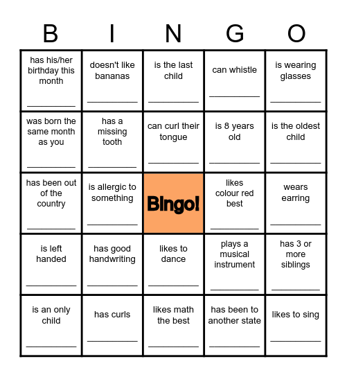 Find someone in UFCS who Bingo Card