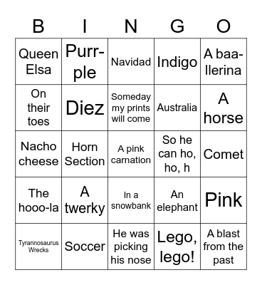 Christmas BINGO Card