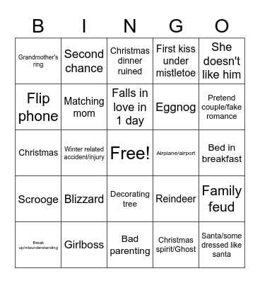 Hallmark bingo Card